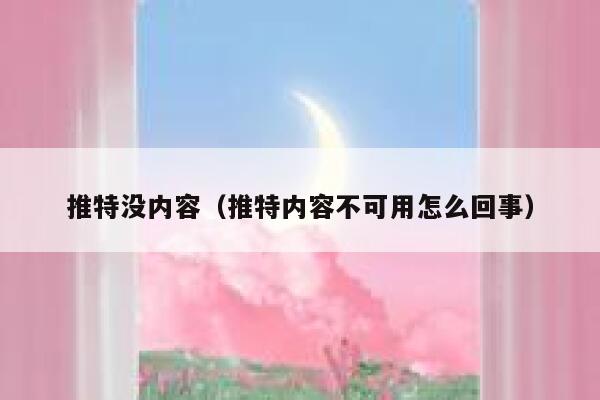 推特没内容（推特内容不可用怎么回事） 第1张