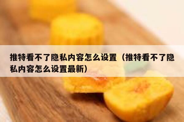 推特看不了隐私内容怎么设置（推特看不了隐私内容怎么设置最新） 第1张
