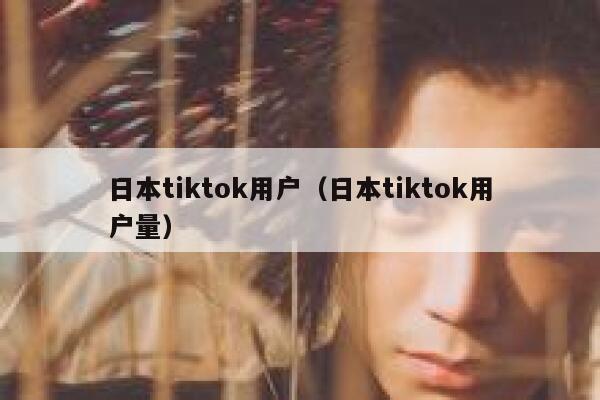 日本tiktok用户（日本tiktok用户量） 第1张