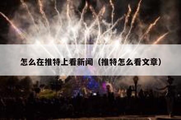 怎么在推特上看新闻（推特怎么看文章） 第1张