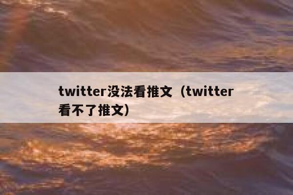 twitter没法看推文（twitter看不了推文） 第1张