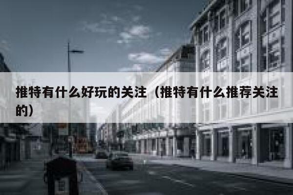 推特有什么好玩的关注（推特有什么推荐关注的） 第1张