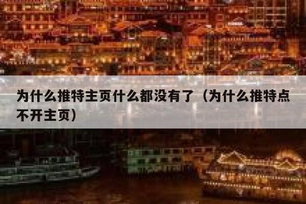 为什么推特主页什么都没有了（为什么推特点不开主页） 第1张