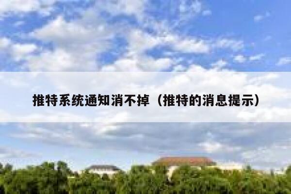 推特系统通知消不掉（推特的消息提示） 第1张