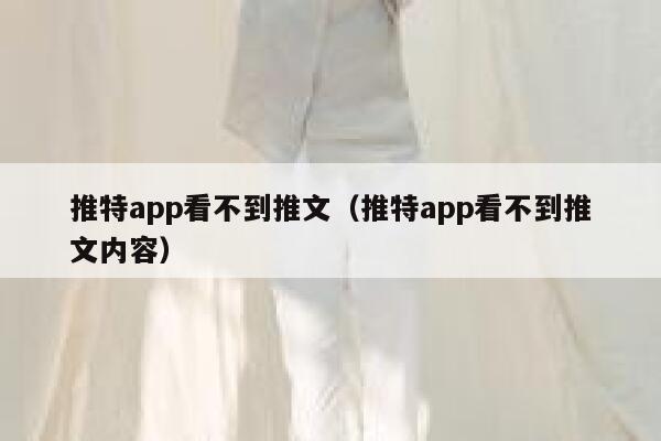 推特app看不到推文（推特app看不到推文内容） 第1张