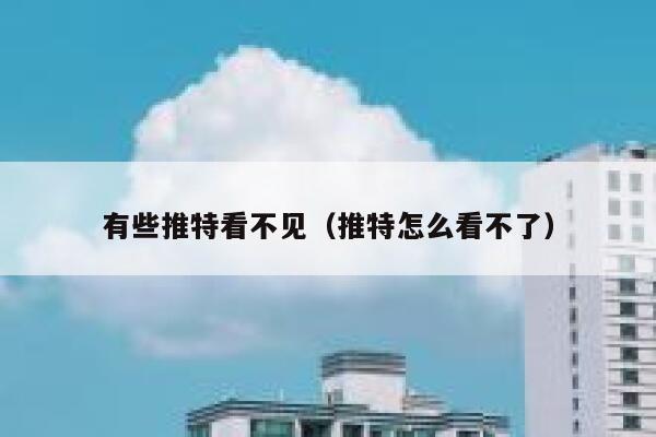 有些推特看不见（推特怎么看不了） 第1张