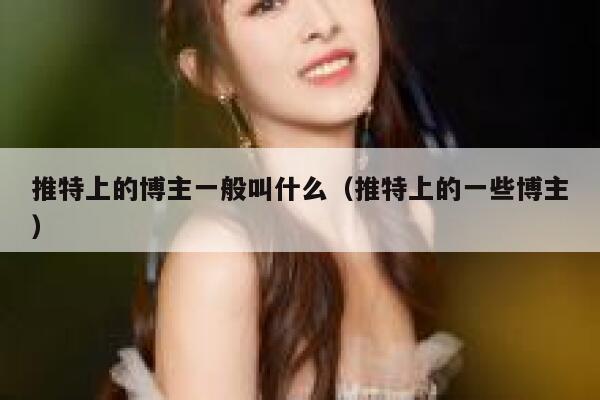 推特上的博主一般叫什么（推特上的一些博主） 第1张