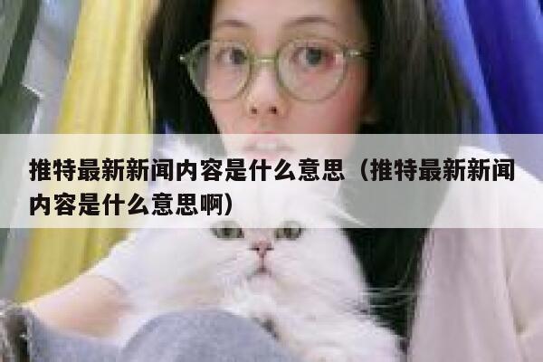 推特最新新闻内容是什么意思（推特最新新闻内容是什么意思啊） 第1张