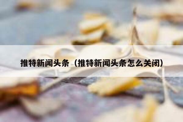 推特新闻头条（推特新闻头条怎么关闭） 第1张