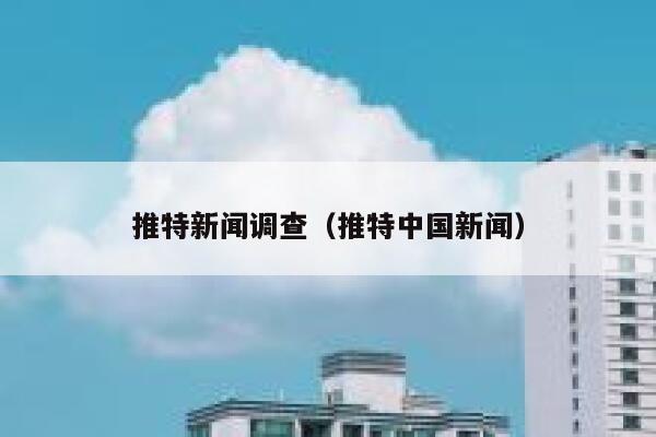 推特新闻调查（推特中国新闻） 第1张
