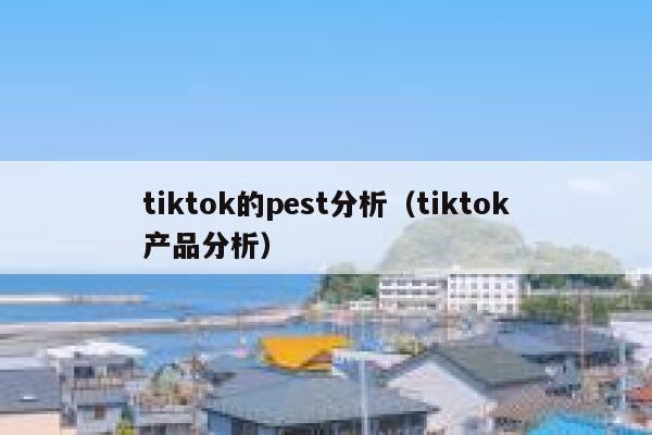 tiktok的pest分析（tiktok产品分析） 第1张