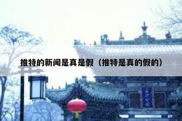 推特的新闻是真是假（推特是真的假的） 第1张