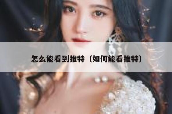 怎么能看到推特（如何能看推特） 第1张