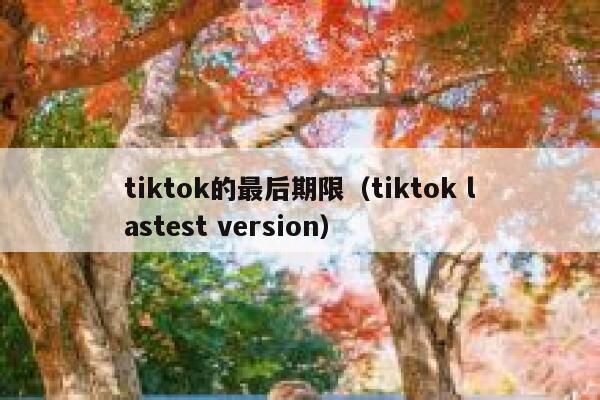 tiktok的最后期限（tiktok lastest version） 第1张