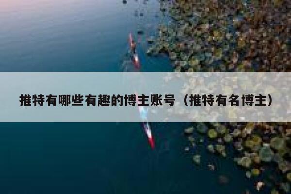 推特有哪些有趣的博主账号（推特有名博主） 第1张