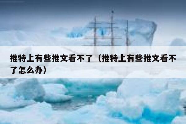 推特上有些推文看不了（推特上有些推文看不了怎么办） 第1张