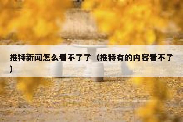 推特新闻怎么看不了了（推特有的内容看不了） 第1张