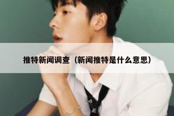 推特新闻调查（新闻推特是什么意思） 第1张