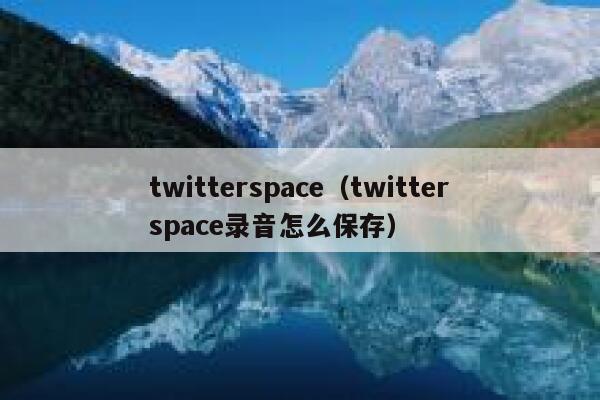 twitterspace（twitterspace录音怎么保存） 第1张