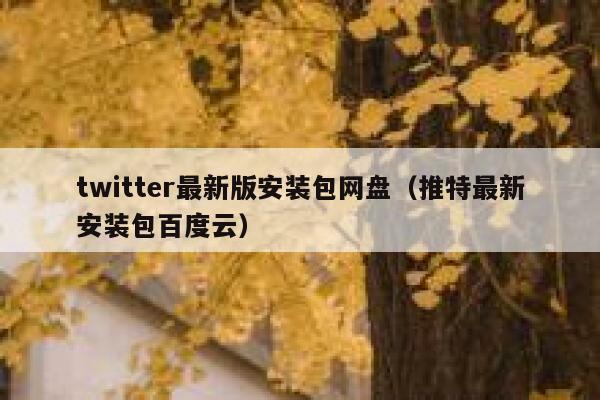 twitter最新版安装包网盘（推特最新安装包百度云） 第1张