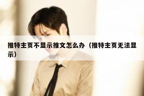 推特主页不显示推文怎么办（推特主页无法显示） 第1张