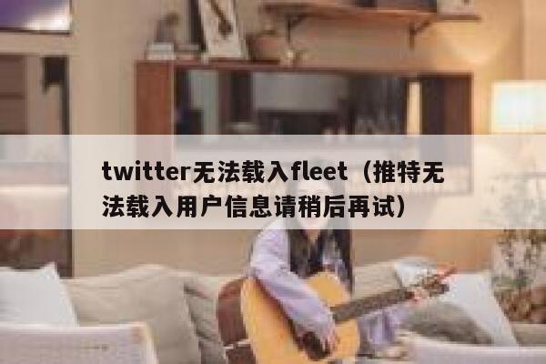 twitter无法载入fleet（推特无法载入用户信息请稍后再试） 第1张