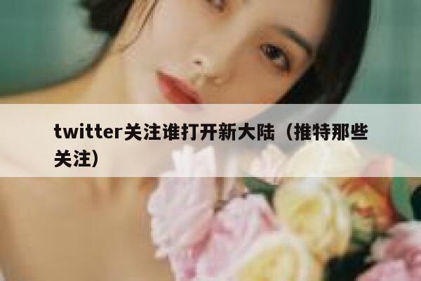 twitter关注谁打开新大陆（推特那些关注） 第1张