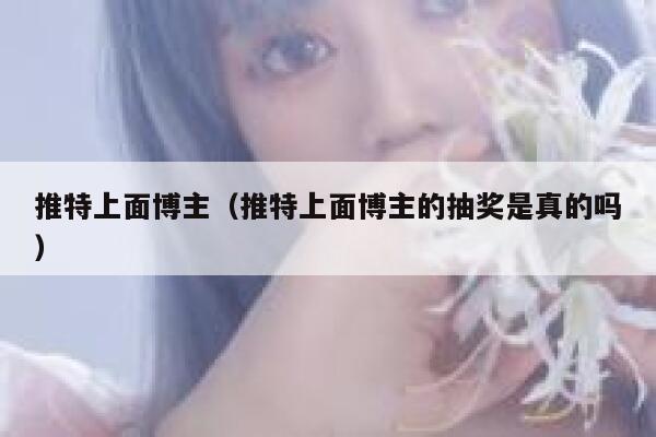 推特上面博主（推特上面博主的抽奖是真的吗） 第1张