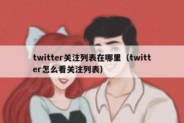 twitter关注列表在哪里（twitter怎么看关注列表） 第1张