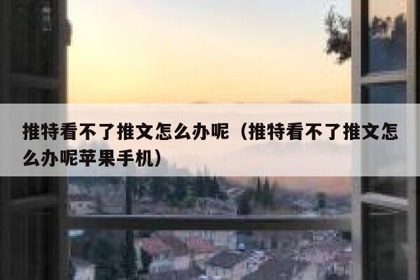 推特看不了推文怎么办呢（推特看不了推文怎么办呢苹果手机） 第1张
