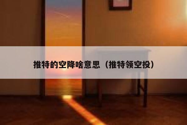 推特的空降啥意思（推特领空投） 第1张