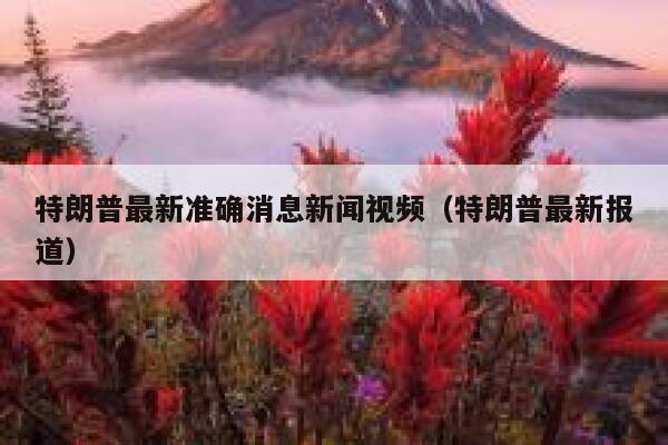 特朗普最新准确消息新闻视频（特朗普最新报道） 第1张