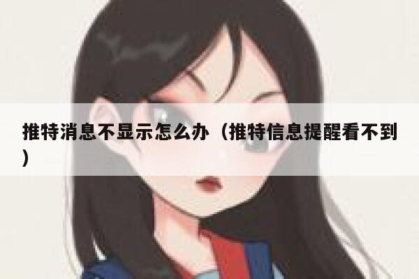推特消息不显示怎么办（推特信息提醒看不到） 第1张