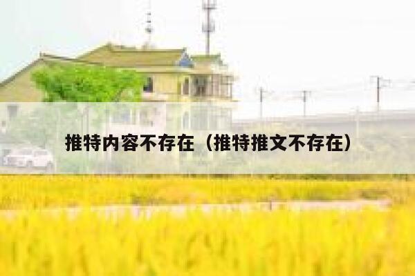 推特内容不存在（推特推文不存在） 第1张