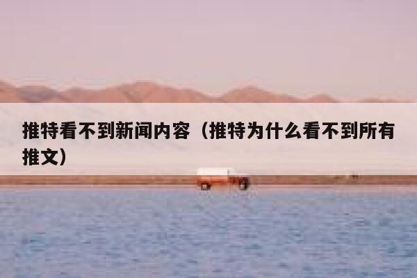 推特看不到新闻内容（推特为什么看不到所有推文） 第1张
