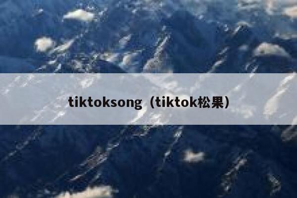 tiktoksong（tiktok松果） 第1张