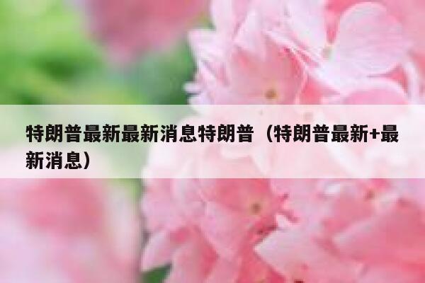 特朗普最新最新消息特朗普（特朗普最新+最新消息） 第1张