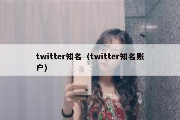 twitter知名（twitter知名账户） 第1张