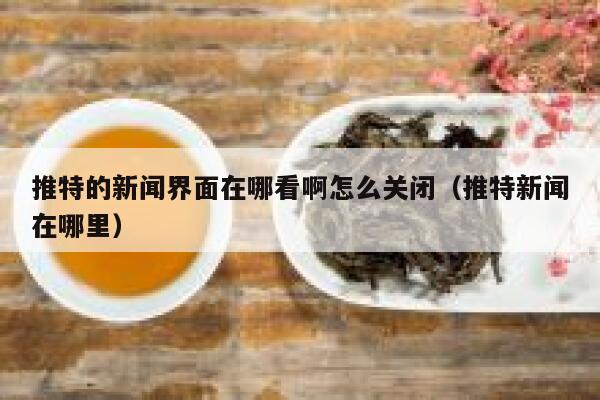 推特的新闻界面在哪看啊怎么关闭（推特新闻在哪里） 第1张