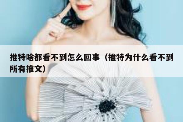 推特啥都看不到怎么回事（推特为什么看不到所有推文） 第1张