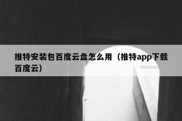 推特安装包百度云盘怎么用（推特app下载百度云） 第1张
