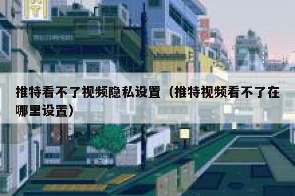 推特看不了视频隐私设置（推特视频看不了在哪里设置） 第1张