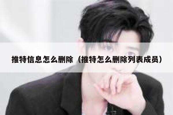 推特信息怎么删除（推特怎么删除列表成员） 第1张