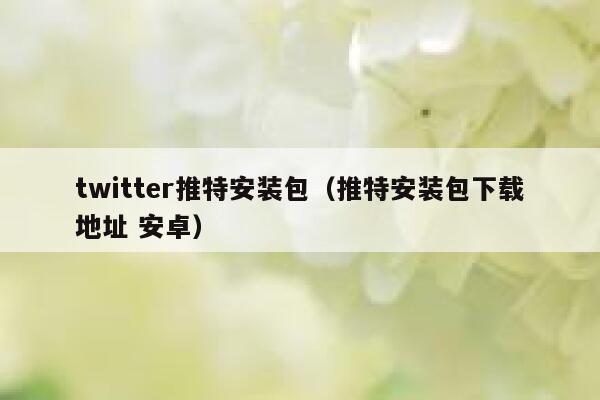 twitter推特安装包（推特安装包下载地址 安卓） 第1张