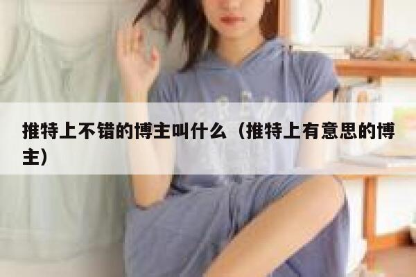 推特上不错的博主叫什么（推特上有意思的博主） 第1张