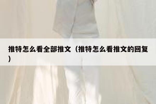 推特怎么看全部推文（推特怎么看推文的回复） 第1张