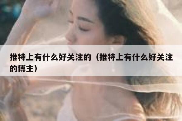 推特上有什么好关注的（推特上有什么好关注的博主） 第1张