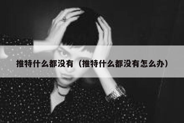 推特什么都没有（推特什么都没有怎么办） 第1张