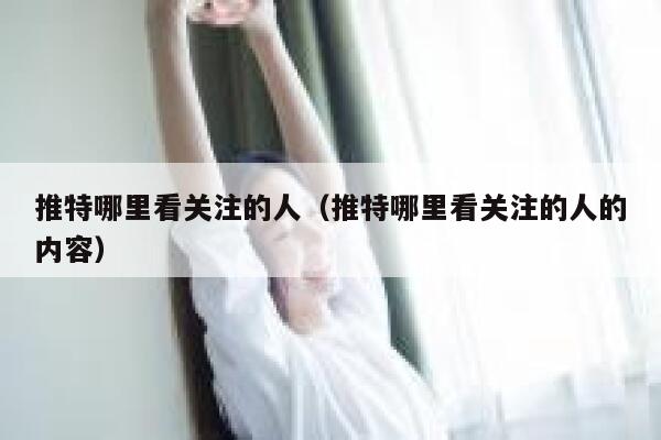 推特哪里看关注的人（推特哪里看关注的人的内容） 第1张