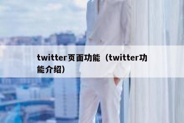 twitter页面功能（twitter功能介绍） 第1张
